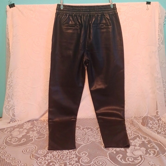 NEW! Black Pleather Pants 5058 - Picture 3 of 10